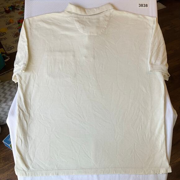 Taylor & Henry Men Polo Shirt Size XL Short Sleeve Stretchy Front Pocket White - Picture 7 of 8